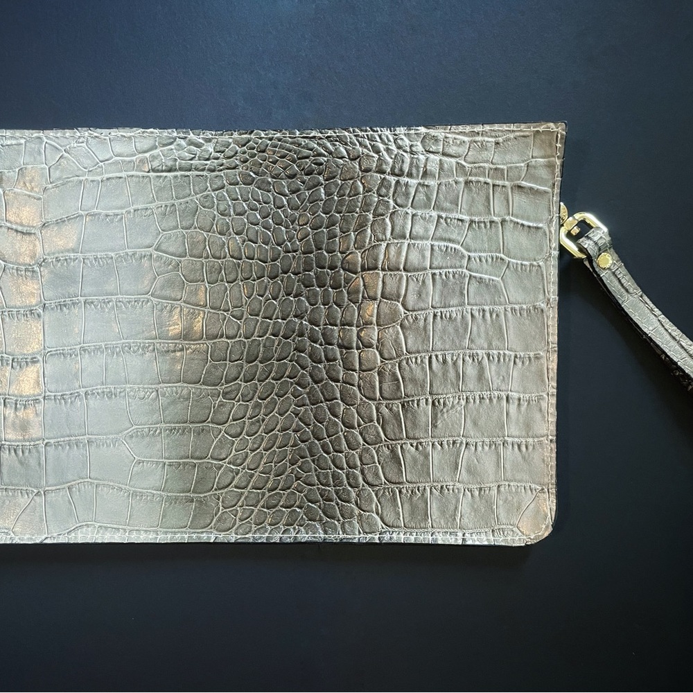 Leather Italian wristlet.
